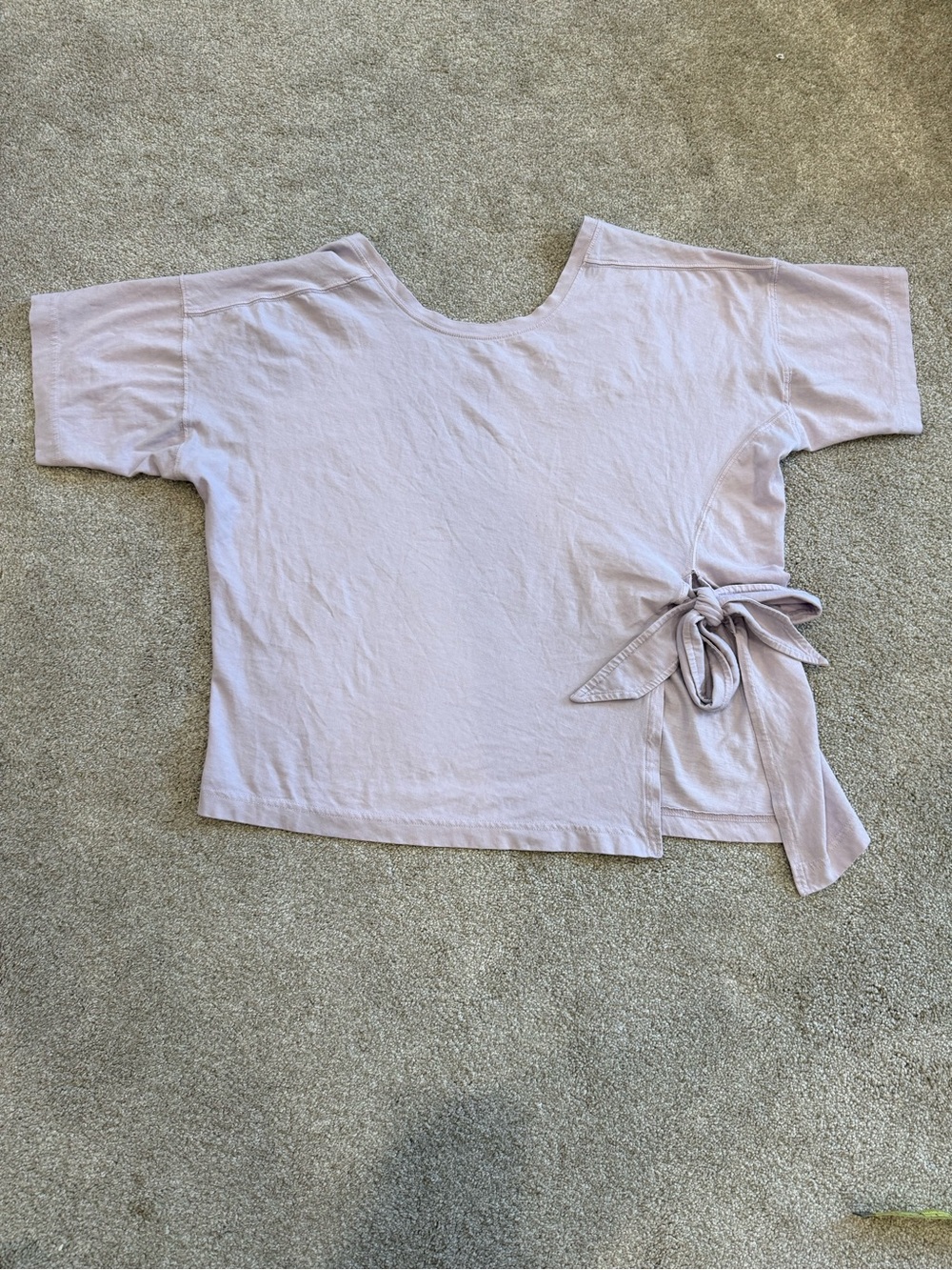 FP Movement Free People Side Tie Top Medium Lilac Oversized Athleisure Tee